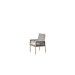 Decala dining chair - aluminium - light teak look - desert sand
