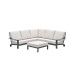 Lincoln lounge set - 4-pieces - carbon black -  desert sand